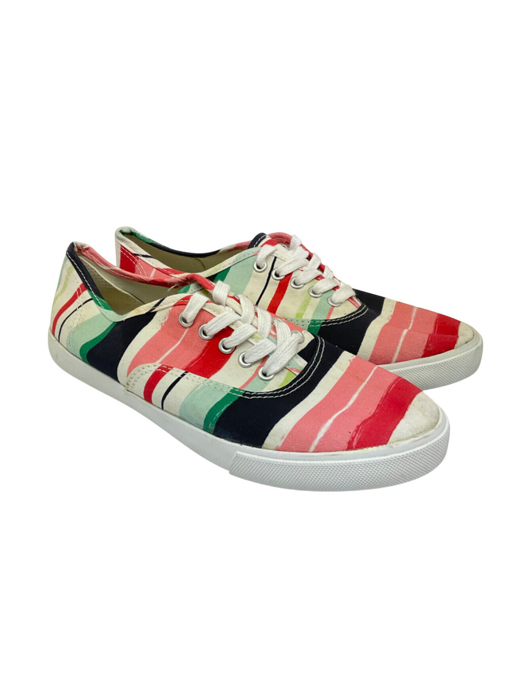 Crown & Ivy Women’s Low-Cut Riley Canvas Casual Sneakers Multi-Color Size 7M